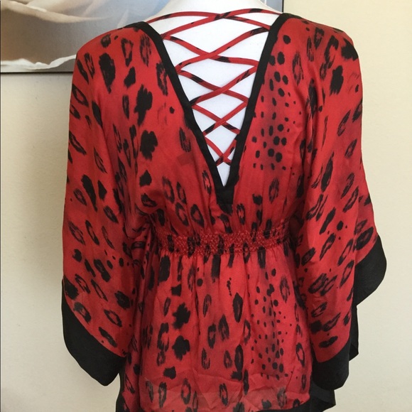 SOLD❌Bebe red leopard top - Picture 4 of 7